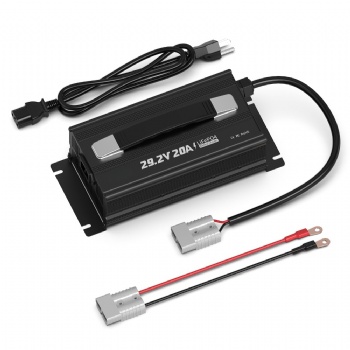 29.2 V 20 A Lithium Battery Charger Designed for 24V LiFePO₄ Battery, Fast, Smart & Safe Support 0V Reactivation and 4‑Stage Protection, Deep Cycle Rechargeable Batteries of Home, RV