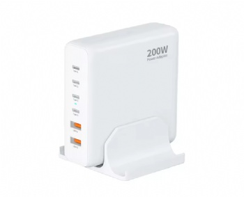 OEM 6 in 1 200W 4 Type-C 2 USB-A for MacBook Phone Laptop Universal Desktop GaN Charger Power Adapter