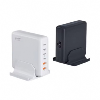 OEM 6 in 1 200W 4 Type-C 2 USB-A for MacBook Phone Laptop Universal Desktop GaN Charger Power Adapter