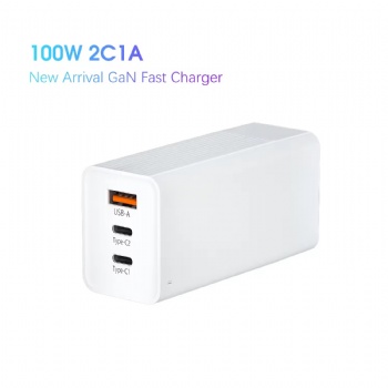 100W Dual Type-C 1 USB-A Travel Charging Station