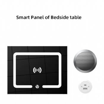 Smart Nightstand with Wireless Charging, Bluetooth Speaker & 3-Color LED Light